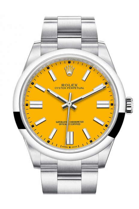 Oyster Perpetual 41 Yellow Dial Oyster Bracelet Watch 124300